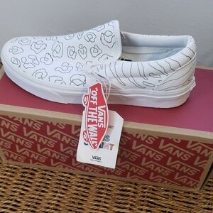 Vans White Slip-On Sneakers (Color Me)